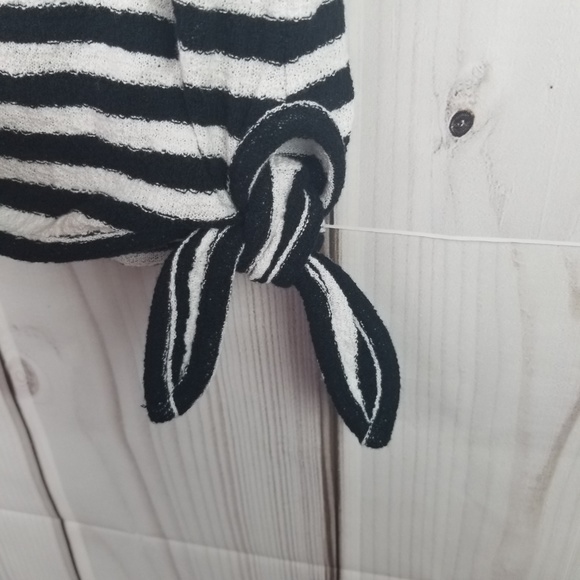 NWT Madewell Modern Stripe Side-Tie T-Shirt - Picture 4 of 6